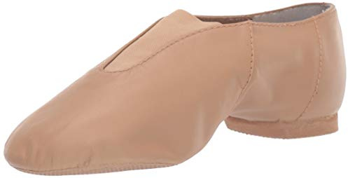 Bloch Dance Jazz Women Shoes, Super Jazz Leather with Strong Elastic Slip, High Durability, Neoprene stretch satin, Rubber Split Sole Leather, Flexibility, Spectators, Clogging, Step Dancing(Tan,Size:9.5)