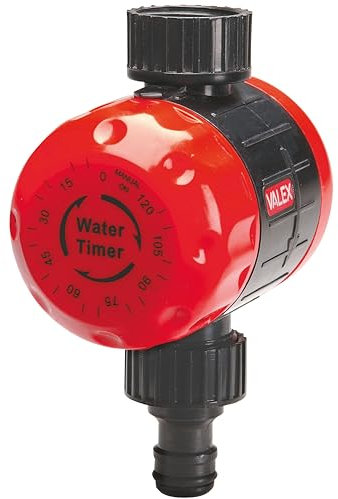 Valex Timer per rubinetti, per irrigazione del giardino. Regolabile. 3/4 Attacco