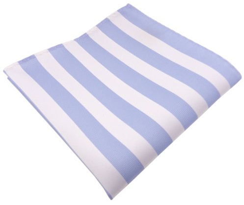 TigerTie Designer Einstecktuch in blau babyblau himmelblau weiß gestreift
