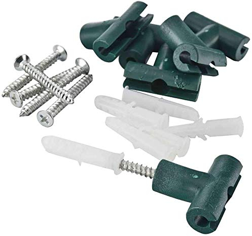 TENAX - Fixation pour grillage muraux - Set de 6 pièces, Vert