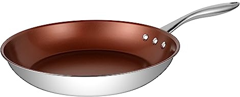 Edelstahl Pfanne Earth by Ozeri mit ETERNA® Antihaftbeschichtung ohne PFOA, induktionsgeeignet (30cm)