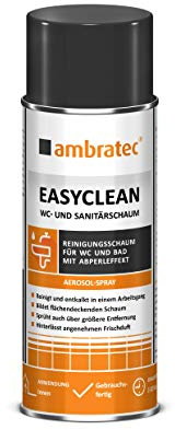 Ambratec EASYCLEAN WC- UND SANITÄRSCHAUM 400ml Entkalker Reiniger Frischeduft mit Abperleffekt
