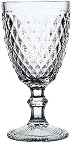 CXK Copa de Vino Copa de Boda Copa de Vino Tinto para Comedor Bar Agua Potable Whisky Té Azul Rojo, Diamante Transparente