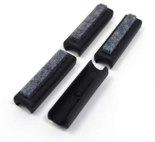 Design61 Filzgleiter 4er Set Stuhlgleiter Bodenschongleiter Ø 15-16 mm Silencer Möbelgleiter Klemmschalengleiter mit geräuschdämpfender Filzgleitfläche