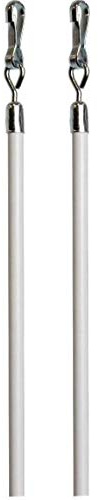 IF&D- 2 pack - 40 inch - Universal Drapery Pull Rod White Curtain Wand for Easier Opening and Back (White, 40) #0304