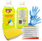 Sugar Soap for Cleaning Walls, Grease, Grime, Dirt, Nicotine Stains and general household cleaning. Includes 2 x 500ml Concentrate Solution Bundled with Decorator's Sponge and non-latex gloves.