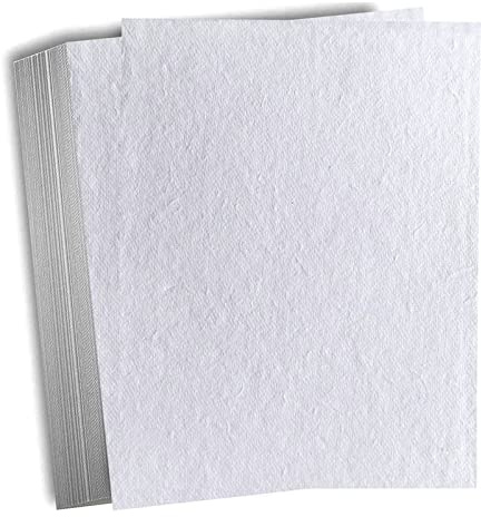 Deckle Papers A5 300 g/m² Karton aus handgefertigtem Papier für alle Anlässe Handgeschriebene Einladungskarten Blanko-Karten DIY Spielkarten Größe 14 x 21 cm 50 Stück Elfenbeinweiß