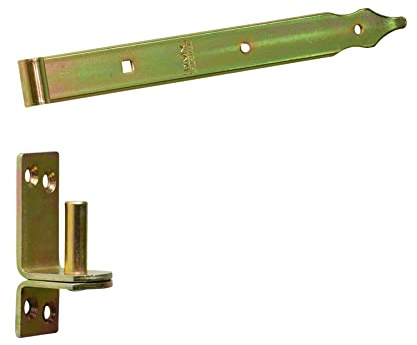BRESKO Ladenband mit Kloben Set verzinkt galvanisiert 300x30mm - Ø10mm