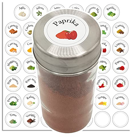 Lot de 48 autocollants pour épices de cuisine assortis pour pots à épices et pots d'herbes, donnent de l'élégance à l'organiseur de cuisine garde-manger/porte-épices/étiquettes de garde-manger