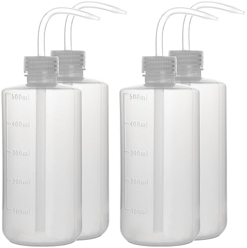 stonylab 4 Pacchi 500 ml Bottiglie di Plastica da Spremere, in LDPE con Bocca Stretta, Squeeze Wash Bottle - 500 ml