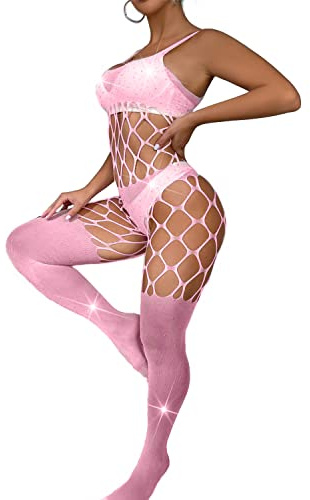 JRD&BS WINL Body sexy da donna, lingerie da donna, biancheria intima scintillante, biancheria intima sexy