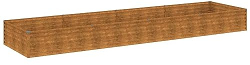 vidaXL Fioriera Rialzata da Giardino 387x100x36 cm in Acciaio Corten