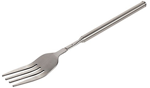Tenedor Extensible de Acero Inoxidable, 22-64 cm Tenedor Telescópico de Mango Largo Tenedors de Telescópico de Extensión para Postre, Cubiertos, Barbacoa, Cena