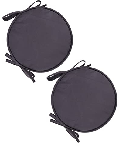 BRIGHTFUFU Rundes Sitzkissen mit Polsterung und Schnallen Dickes Runder Stuhlkissen aus Polyester und Schwamm für Büro und Zuhause rutschfest und Bequem