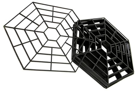 BESPORTBLE Filets de Protection pour Poissons en PP Noir Lot de 20 Forme Hexagonale, Pratiques et Modulables Protège Efficacement Les Poissons pour Bassin Extérieur