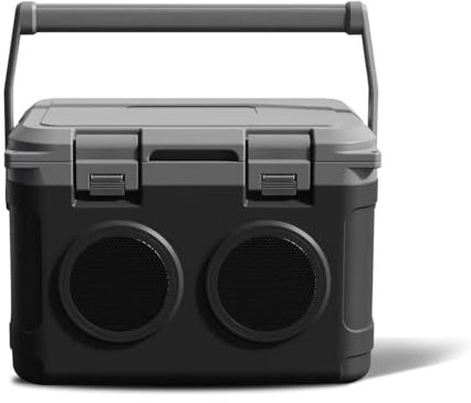 GETUHAND Enfriador de campamento con altavoz Bluetooth de 22 cuartos de galón, 48 horas de retención de hielo, mango portátil, enfriador de campamento al aire libre para barbacoas, playa, senderismo