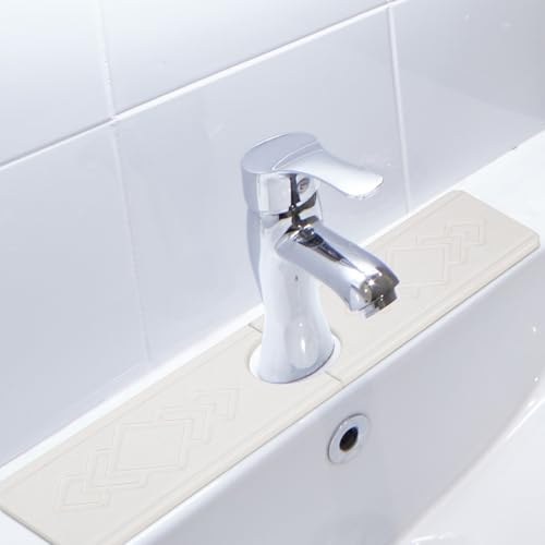 Alfombrilla para Grifo, 40x10cm Alfombrilla Cocina Protector Contra Salpicaduras para Fregadero de Cocina Alfombrilla para Grifo de Espesamiento para Mango de Grifo Alrededor