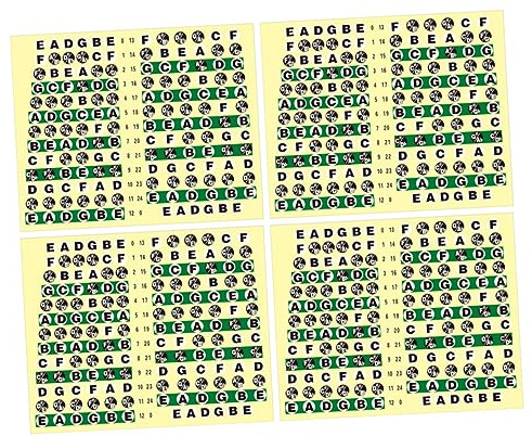 Hoement 10stücke Teiliges Gitarren-fretboard Aufkleber Transparent Noten Und Akkorde Für Akustische Und Elektrische Gitarren Installieren Für Anfänger Und Fortgeschrittene