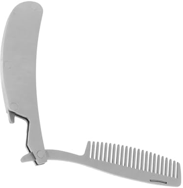 Mikinona 2stücke Edelstahl Faltbarer Bartkamm Multifunktionales Mini-haarstyling-tool Für Männer Tragbar Langlebig Und Hautfreundlich Für Bart Und Haargestaltung