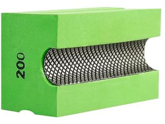 MiJunHD Concave Electroplated Diamond Sanding Block, 200 Grit Curved Polishing Pad for Grinding Trimming Granite Marble Glass Stone Tile Wood (1 Piece)