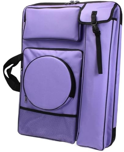 Kunst Mappe Tasche Kunst-Portfolio-Tasche, wasserdicht, for Zeichnen, Umhängetasche, for Skizzieren im Freien, große Aufbewahrungstasche, Kunst-Portfolio-Hülle Für Zeichenbretter(Light purple)