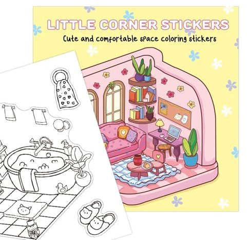 Little Corner Colouring Book - Compact Travel Colouring Pages, Art Book | Pocket Size Stress Relief Colouring for Adults and Children, Fun Small Colouring Templates for Relaxation and Creativity
