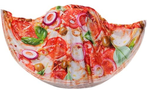 Tsffae Unisex Adults Food Pizza Cosplay Cape, Funny Food Costume Fancy Dress Up Halloween Carnival Party Pizza Cosplay Outfit for Women Men