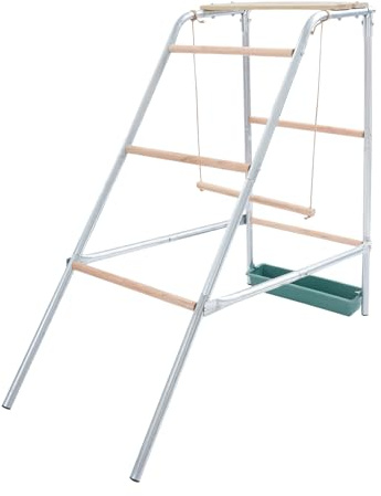 Sittstänger för kycklingar, klättertorn för kycklingar, kycklinggunga, kycklingstege, kycklingtillbehör, för bakgårdsfågel, kycklingstall, bondgård, för kycklingar, ankor, duvor, vaktlar, lätt att
