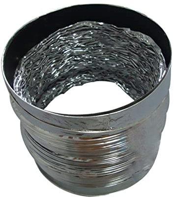 SEWACC Aluminiumfolie Lüftungsschlauch 2m 80mm Durchmesser Feuerbeständig Flexibel Hlk Belüftungsschlauch für Trockner Küche Badezimmeinsatz