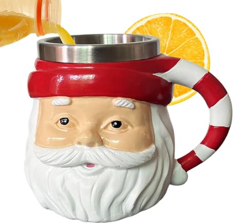Julmugg Julig Dryckeskopp med Tomtedesign och Nyskapande Handtag