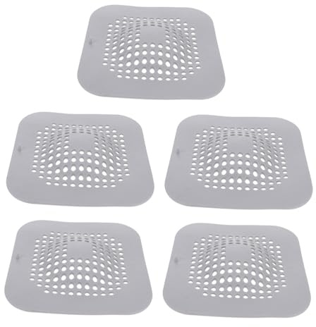 Angoily 5pièces Tapis De Drainage Pour Évier De Cuisine Avec Ventouse Bouchon De Drain Pour Salle De Bain Compatible Avec Éviers Et Douches Standard