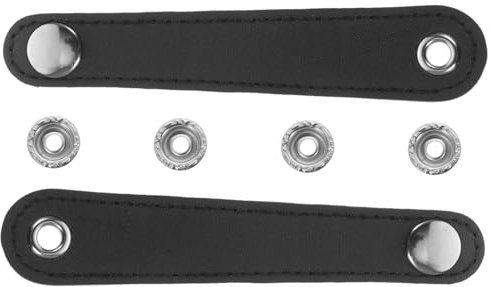 LRXIYODE Correa de Fuelle de Doble Capa de Cuero Negro para Acordeón Hebilla Cómoda y Ligera, Adecuado para Conciertos de Acordeón