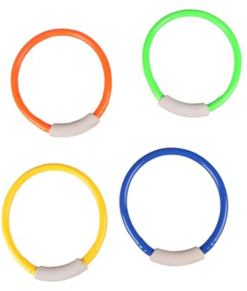 FIXOSHEE 4 Pezzi Anelli da Immersione per Colorati, Giocattolo Subacqueo per Addestramento Immersioni in Piscina, Anello di Presa per Nuoto Subacqueo Divertente e Resistente