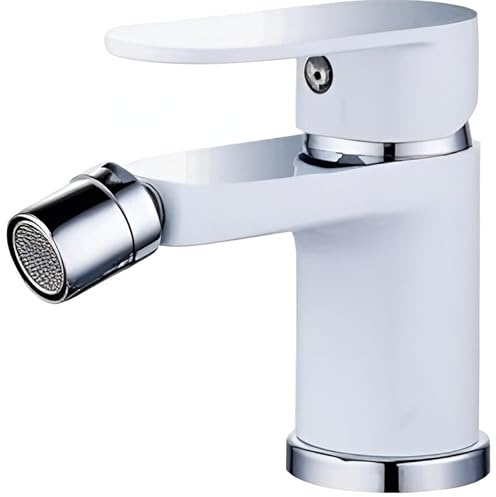 Legend Einhebelmischer Bidet, Weiß, Verchromtes Messing