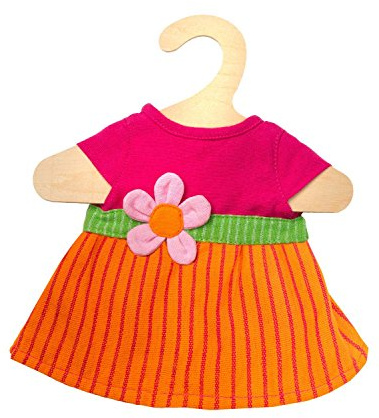 Heless 2722 - Fair Trade Kleid Maya, für Puppen, mit Blütenapplikation, Größe 35 - 45 cm