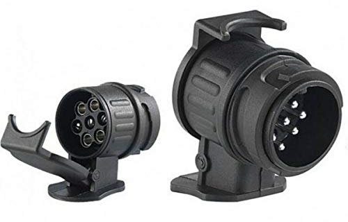 2x die gleichen Anhängeradapter 13polig auf 7pol. Adapter Anhänger Auto Wohnwagen Stromkupplung Hänger Kupplung Pkw