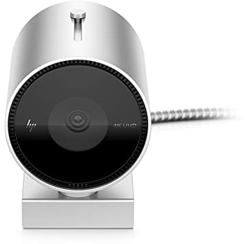 HP 950 4K Webcam with AI Face-Framing with 103 Degree Field-of-View for Streaming, Auto-Light Adjustment, Webcam Control Center (not Mac/iOS compatible)