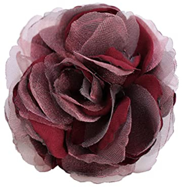 KABELIF Damen Rose Blume Brosche,Blume Ansteckblume, Blume Haarspange, Haarclip Blume, Rosen Haarnadeln Haarblume Haarblüte Haarschmuck 8CM(Weinrot)