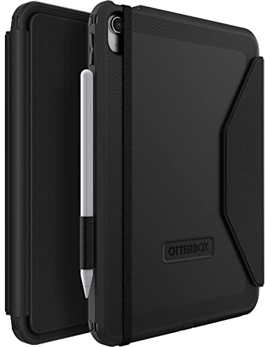 OtterBox Defender Folio Hülle für iPad 10,9 (10. gen 2022), ultrarobuste Folio-Schutzhülle mit integriertem Displayschutz, 2X nach Militärstandard getestet, Schwarz, Keine Einzelhandelsverpackung