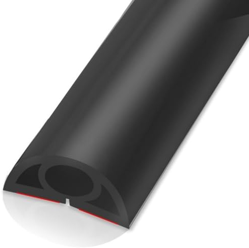 Canaleta de Suelo para Cables Gestión De Cables De Suelo, 2 Cm De Ancho Canaleta Pasacables para Suelo Fácil De Instalar, Cubierta para Cable De Piso De PVC Suave Y Duradero