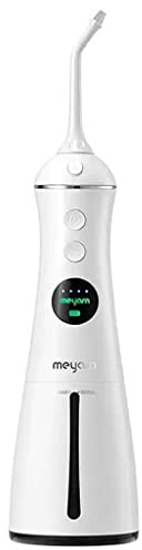Idropulsore Detergente per denti senza fili con display Oled, Ipx7 Impermeabile Rotazione a 360° Irrigatore orale dentale senza fili portatile 360 ​​ml per una pulizia profonda con 6 modalità 3 punt