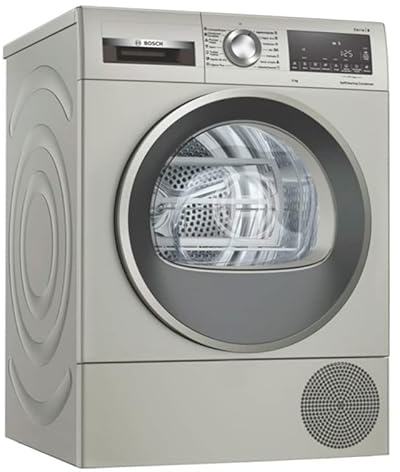 Bosch Secadora con Bomba de Calor, 9 kg, Serie 6, AutoDry, Display LED, Acero Mate, WQG2450XES