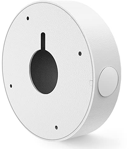 ENS Custom Drilling Junction Box for Security Cameras - Aluminum Enclosure - Dome/Turret/Bullet/Fisheye Cameras Base - White (S, 1 Pack)