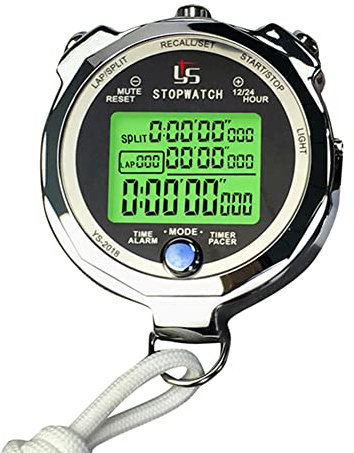 Chronomètre avec grand écran – Chronomètre de natation compact pour sports et compétitions, minuterie de 0,001 seconde