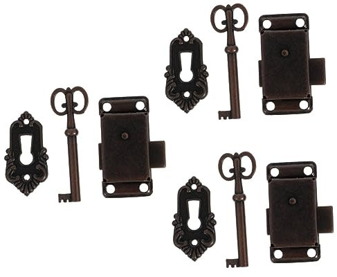 ABOOFAN 6sätze Vintage Schrank Und Schmuckkästchen-schlösser Antike Latches Dekorative Möbelbeschläge Rustikal Und Installieren