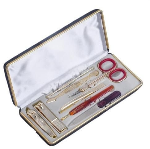 XUCHIL Nagelknipser Geschenkset 8-teiliges professionelles Nagelpflege-Set aus Edelstahl, Maniküre-Set, Nagelknipser, Pediküre-Set mit tragbarem Reiseetui for Männer und Frauen
