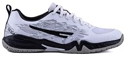 Sega RP24 Power Badminton Shoes Men Indoor and Outdoor Court Trainers. Non Marking Power Cushion Anti-Slip Breathable (White, UK Footwear Size System, Adult, Men, Numeric, Medium, 5)
