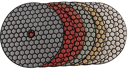 Aqxyxsw 7 Teile/satz 7 Zoll Trockenpolierscheibe Sharp Flexible 180mm Diamant Polierscheiben for Granit Marmor Stein Beton Schleifscheibe fangzi (Color : 7 Pieces, Size : 800_7 PCS_7 INCHES)