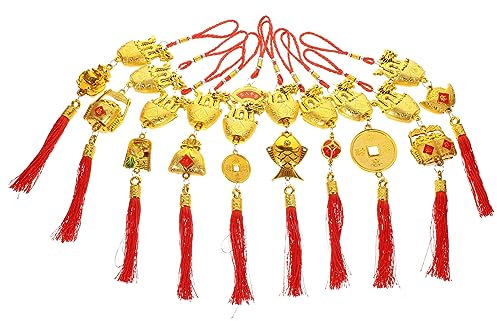 pflanzenständer10 Stück Wohnanhänger Auto Hängezubehör Chinesische Knoten Dekoration Hängeornament für das Neujahr Autoanhänger Wohndeko Zubehör für das Frühlingsfest Festlicher Kunststoff