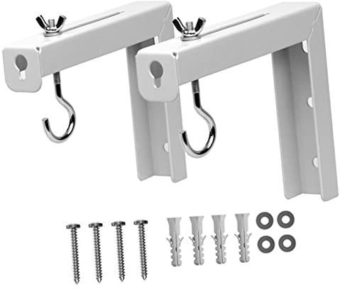 DOITOOL Projector Screen Ceiling Mount and Wall Projector Mount Brackets, Metal Short Self-tapping Screw Hooks for Office Use, Stable Mounting for Holographic Rear Projection Screens